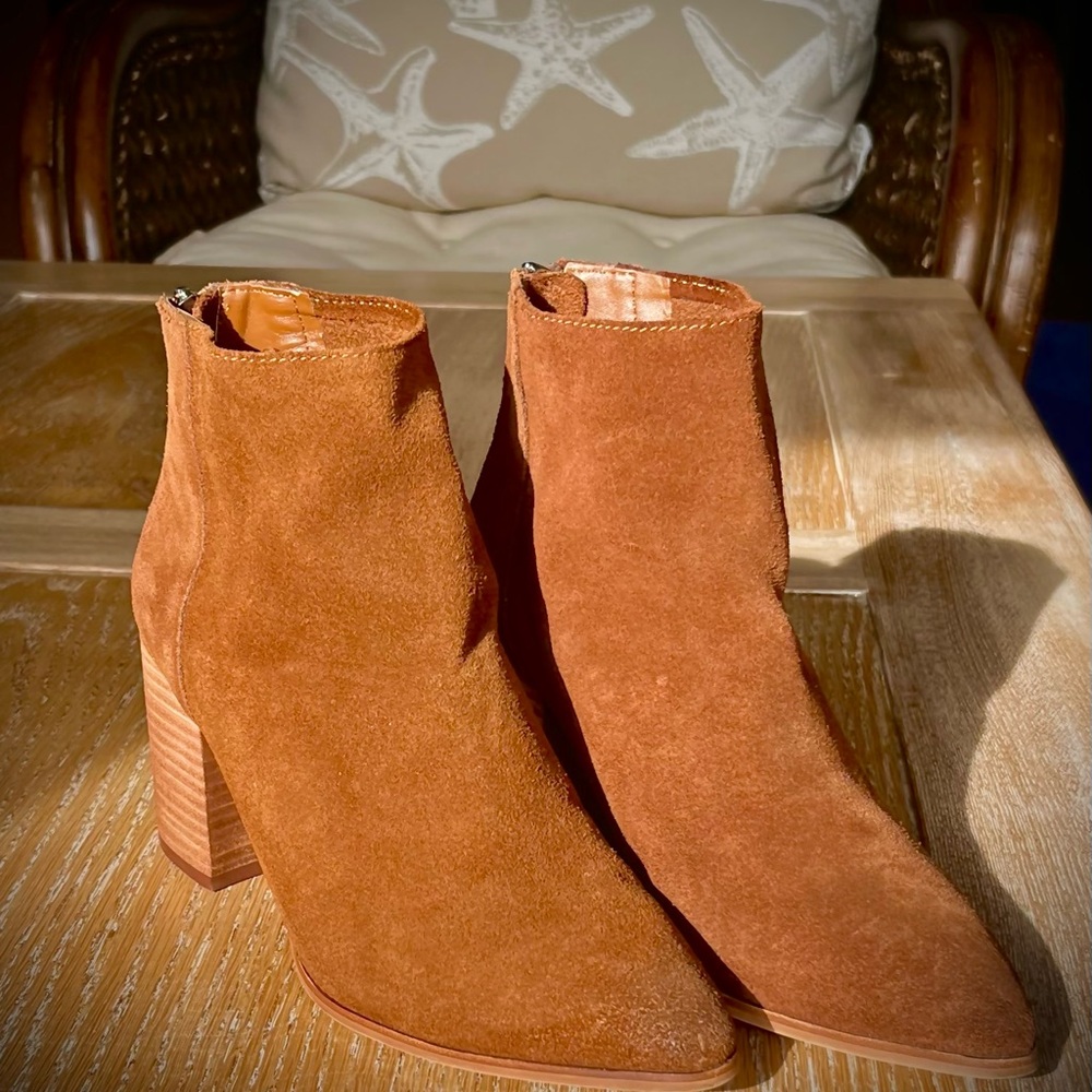 Women's Dante Tan Suede Ankle Boots by Aqua